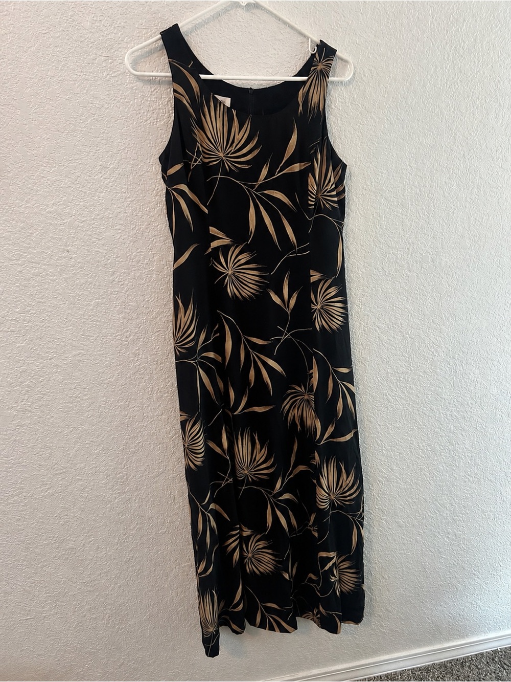 Jones New York 100% Silk Botanical Midi Dress Autumn Wedding Guest Size 6